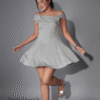 off shoulder skater dress