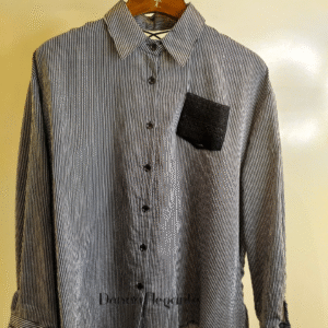 Lace back button-down Women's  Striped Shirt